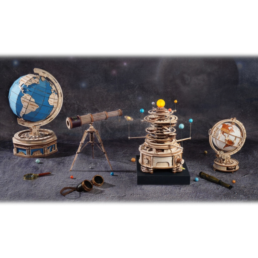 RoboTime - Puzzle meccanico in legno 3D Planetario