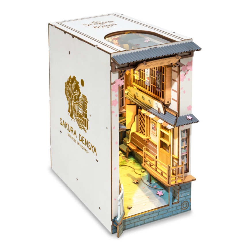 RoboTime - Serre-livre LED Allée fleurs de cerisiers 2xAAA