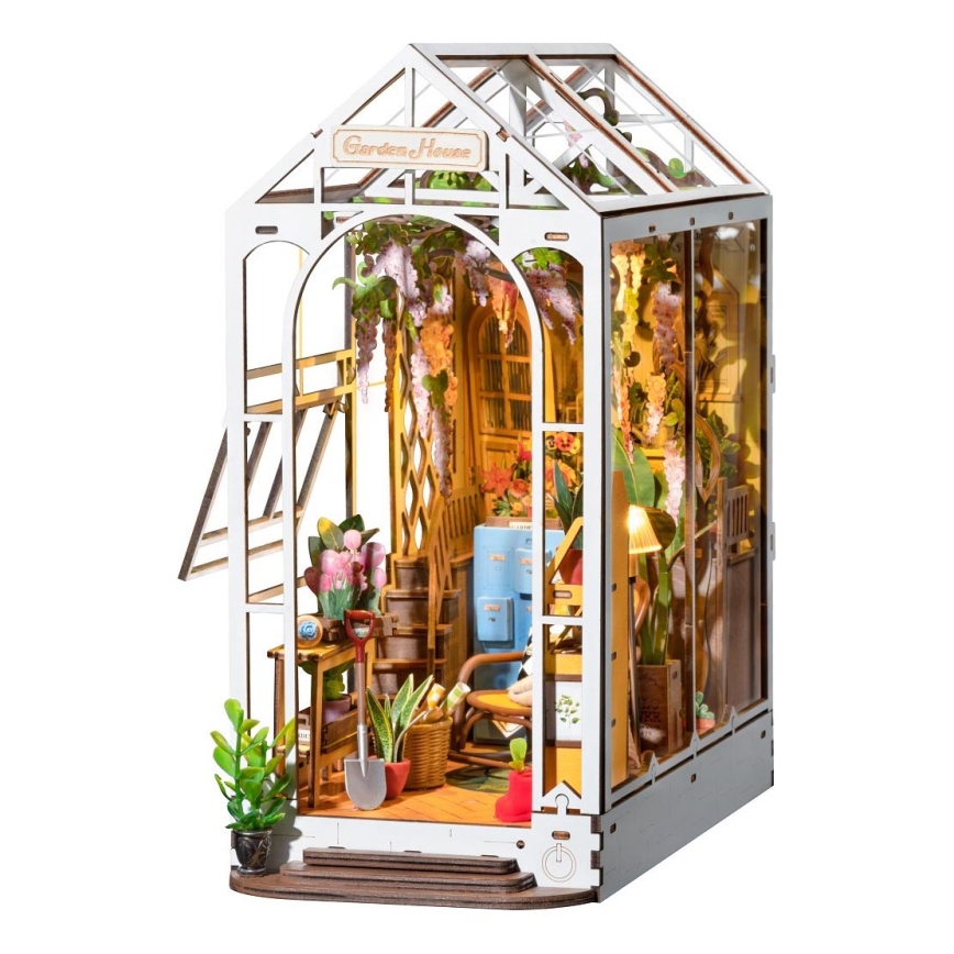 RoboTime - Serre-livre LED Jardin maison 3D puzzle 2xAAA
