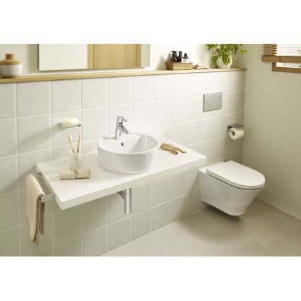 Roca A3270MJ000 - Lavandino da appoggio GAP diametro 39 cm ceramiche/bianco
