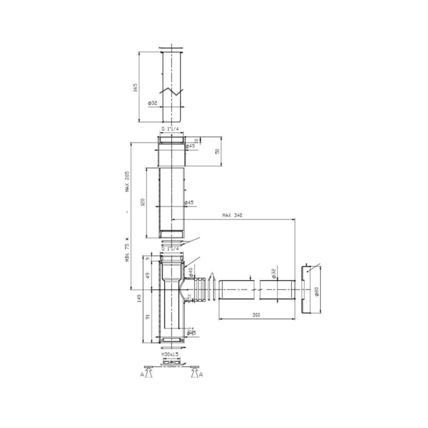 Roca A506403110 - Rundes Waschbecken-Siphon ROCA, polierter Chrom