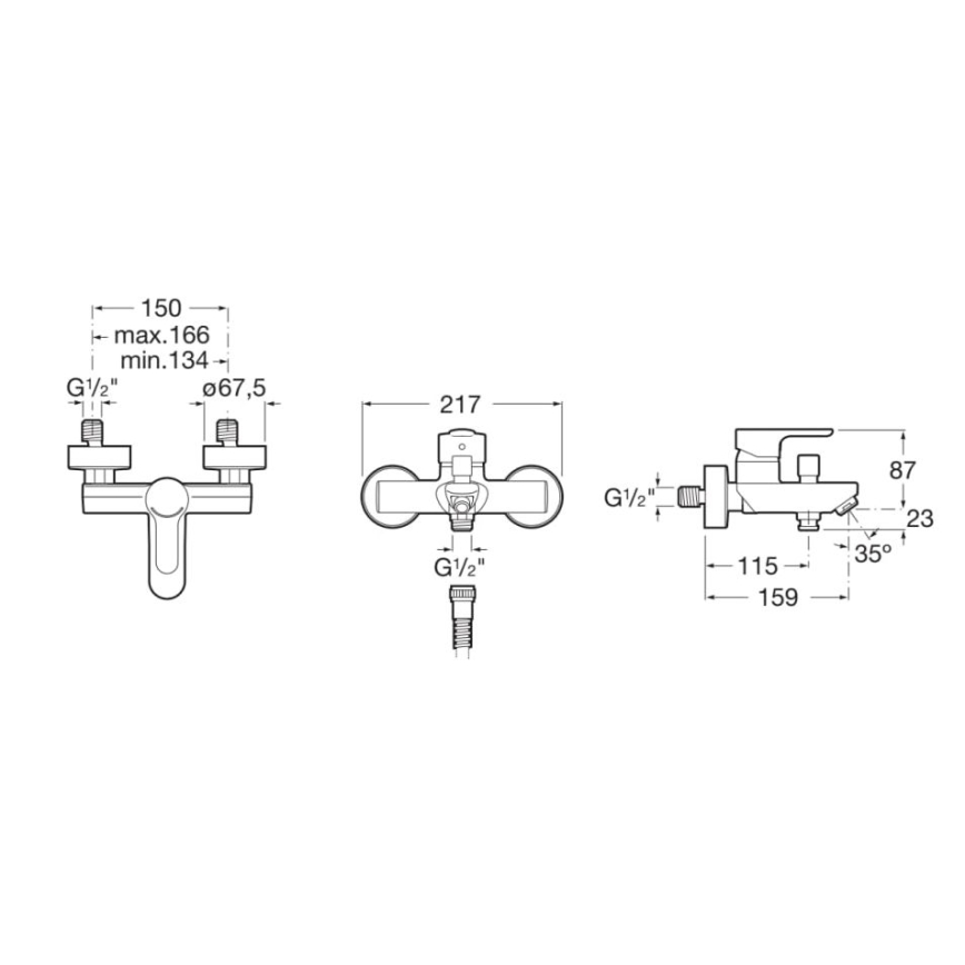 Roca A5A0209C00 - Miscelatore per vasca L20 cromo lucido