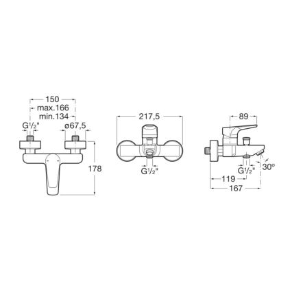 Roca A5A0290C00 - Miscelatore per vasca ATLAS cromo lucido