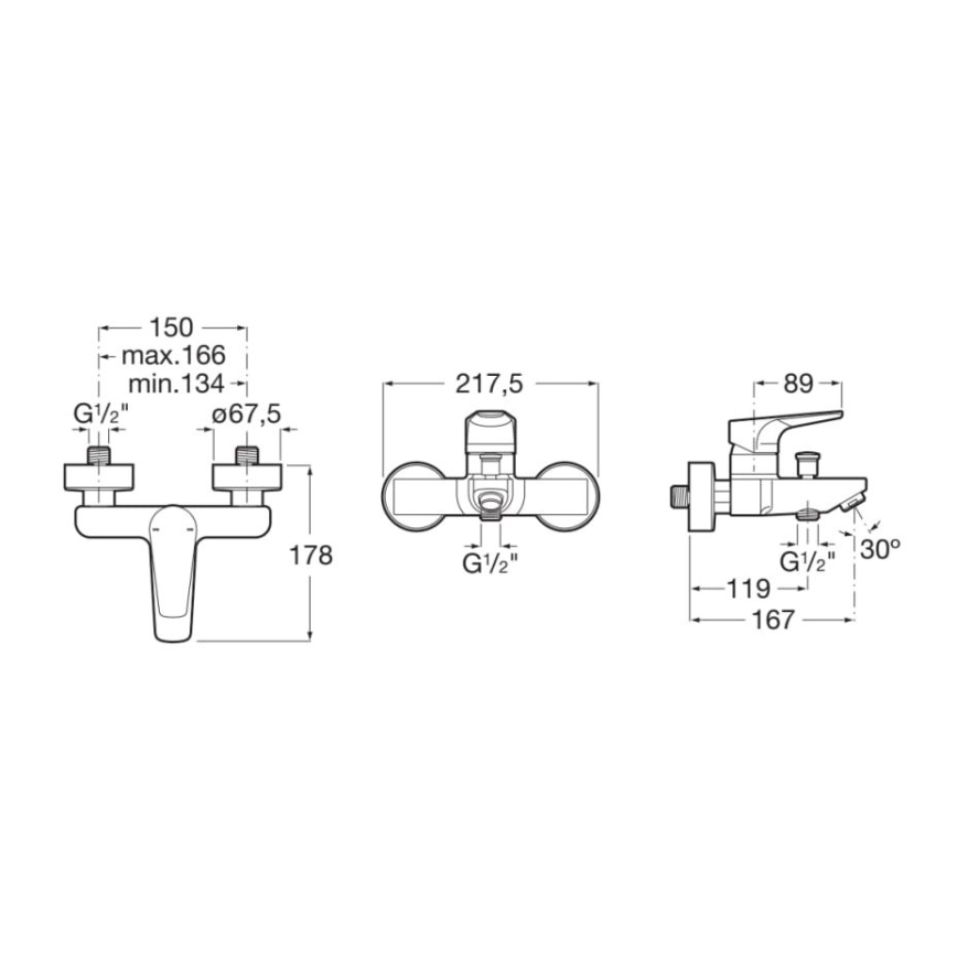 Roca A5A0290C00 - Miscelatore per vasca ATLAS cromo lucido