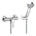 Roca A5A2009C02 - Ensemble de douche avec mitigeur L20, chrome brillant