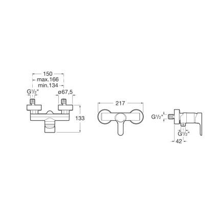 Roca A5A2109C00 - Rubinetto doccia BAT cromo lucido