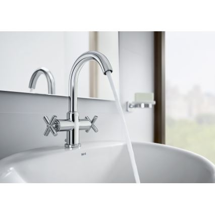 Roca A5A3043C00 - Rubinetto del lavandino + con scarico LOFT 27 cm cromo lucido