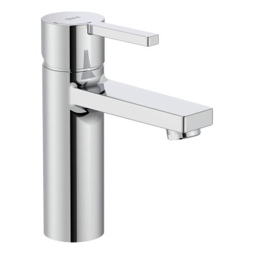 Roca A5A3296C00 - Miscelatore monocomando per lavabo NAIA con piletta, 16,7 cm, cromo lucido