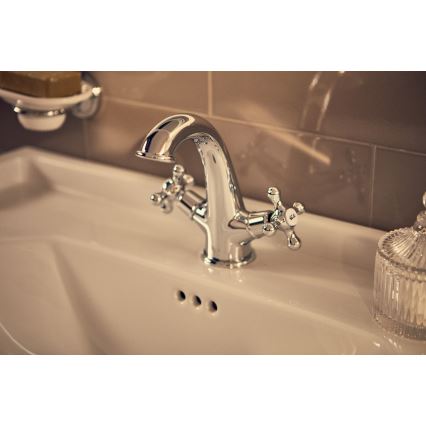 Roca A5A3A4BC00 - Rubinetto del lavandino + con scarico CARMEN 17,8 cm cromo lucido