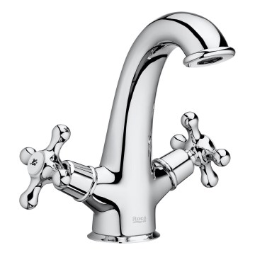Roca A5A3A4BC00 - Rubinetto del lavandino + con scarico CARMEN 17,8 cm cromo lucido