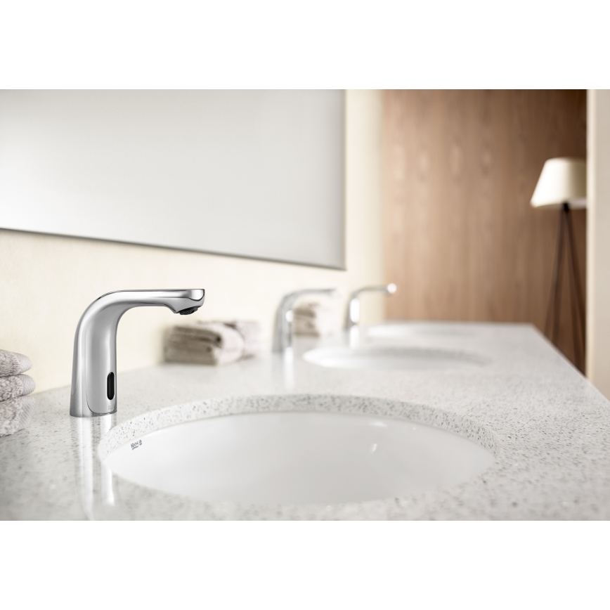 Roca A5A5309C00 - Miscelatore elettronico per lavabo L20 a sensore 4xAA cromo lucido