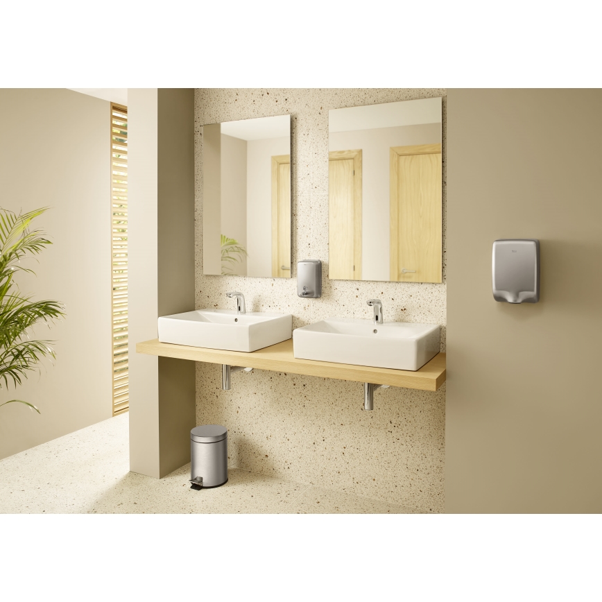 Roca A5A5609C00 - Miscelatore elettronico per lavabo senza contatto L20 4xAA, cromo lucido