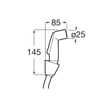 Roca A5B9130C00 - Doccetta per bidet BE-FRESH cromo lucido