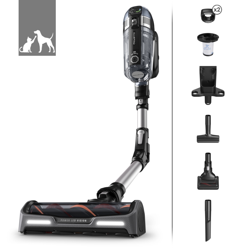 Rowenta - Stielstaubsauger 3-in-1 X-FORCE ANIMAL AUTO 480W/32,4V schwarz 2000 mAh