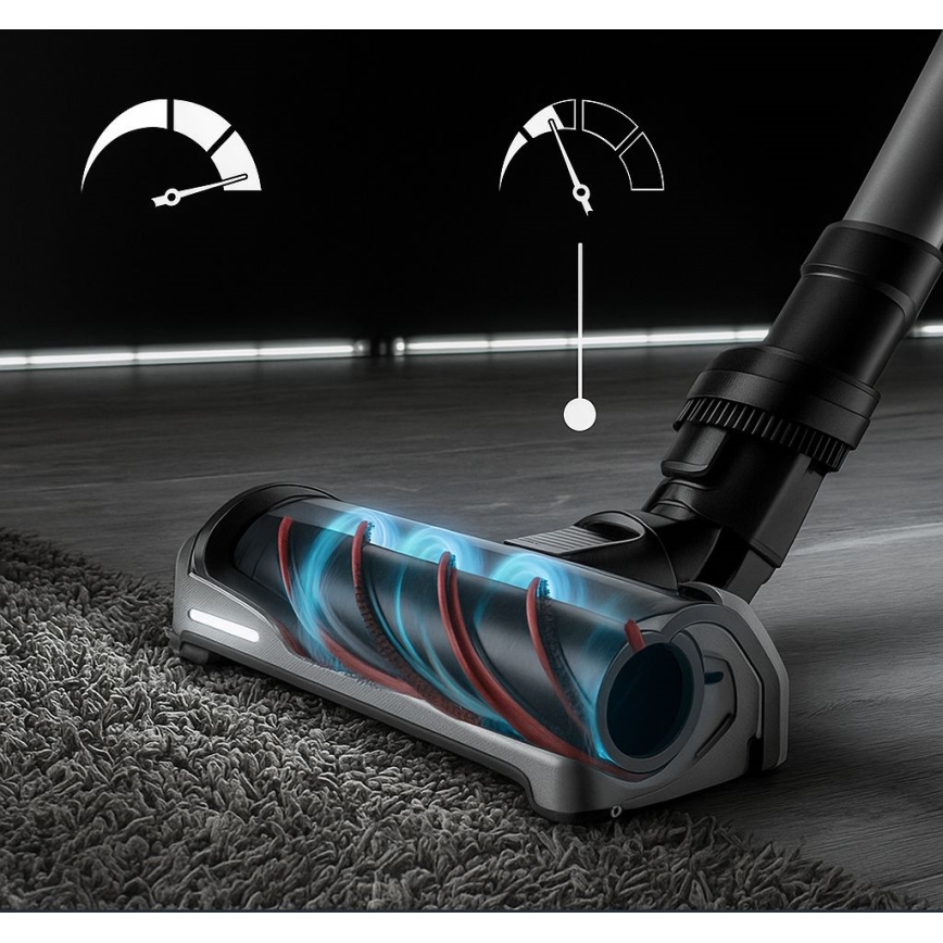 Rowenta - Aspirapolvere a bastone con uno spazzolone X-FORCE FLEX ANIMAL AQUA AUTO 3in1 480W/32,4V 2500 mAh blu