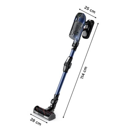 Rowenta - Aspirapolvere a bastone con uno spazzolone X-FORCE FLEX ANIMAL AQUA AUTO 3in1 480W/32,4V 2500 mAh blu