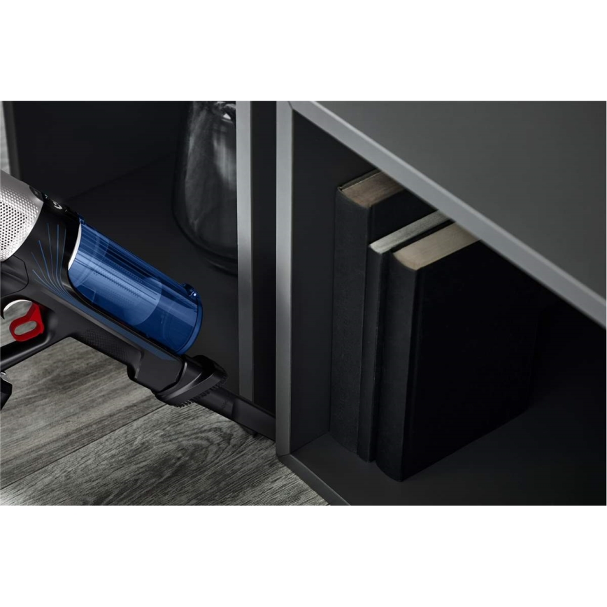 Rowenta - Aspirapolvere a bastone con uno spazzolone X-FORCE FLEX ANIMAL AQUA AUTO 4in1 250W/25,2V 2500 mAh nero/blu