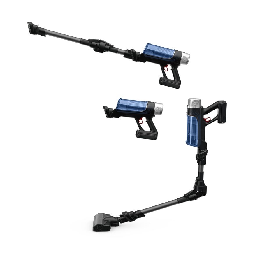 Rowenta - Aspirapolvere a bastone con uno spazzolone X-FORCE FLEX ANIMAL AQUA AUTO 4in1 250W/25,2V 2500 mAh nero/blu