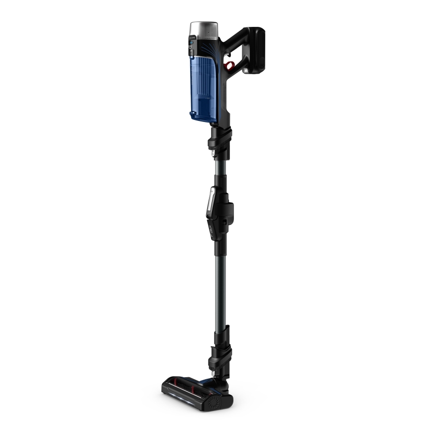 Rowenta - Aspirateur balai avec une serpillère X-FORCE FLEX ANIMAL AQUA AUTO 4en1 250W/25,2V 2500 mAh noir/bleu