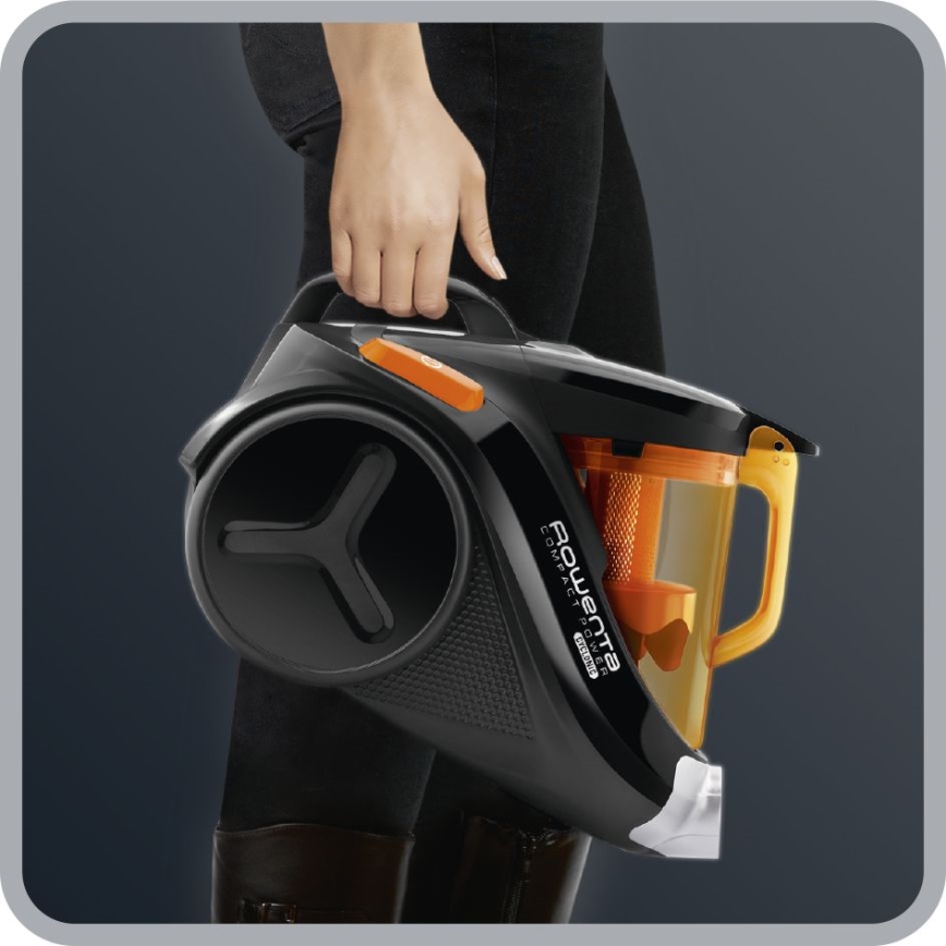 Rowenta - Aspirateur sans sac COMPACT POWER 1,5l 750W/230V noir/orange