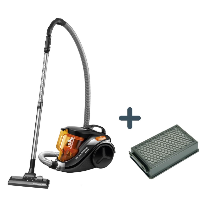 Rowenta - Aspirateur sans sac COMPACT POWER 1,5l 750W/230V noir/orange