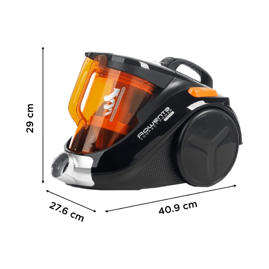 Rowenta - Aspirateur sans sac COMPACT POWER 1,5l 750W/230V noir/orange