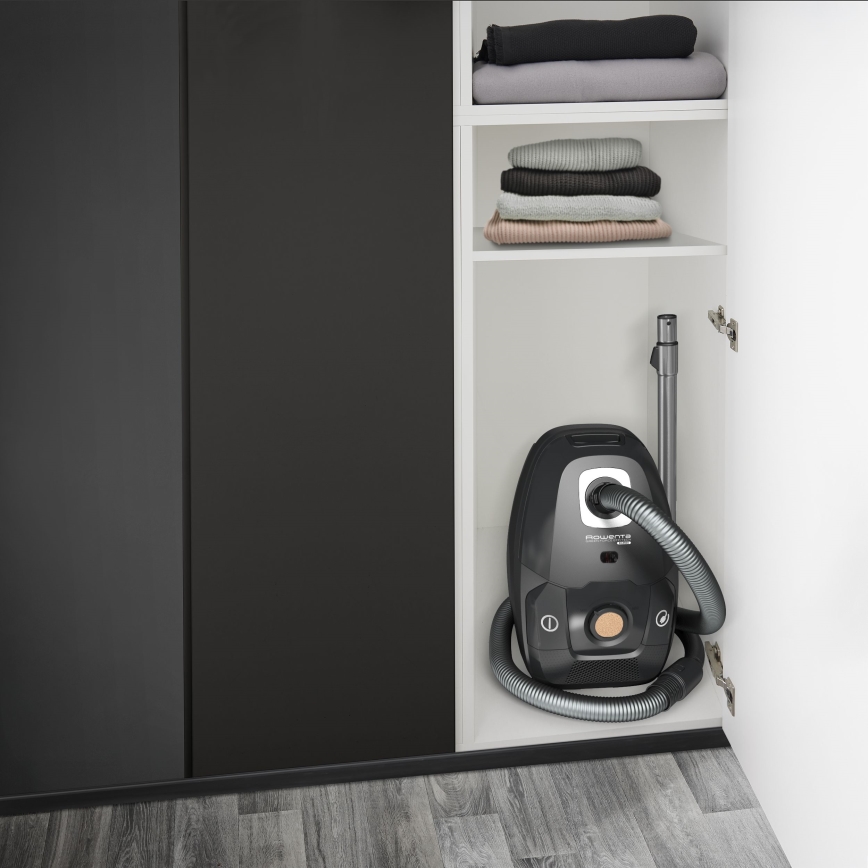 Rowenta - Beutel-Staubsauger GRÜN FORCE EFFITECH ECO TOTAL CLEAN 400W/230V schwarz