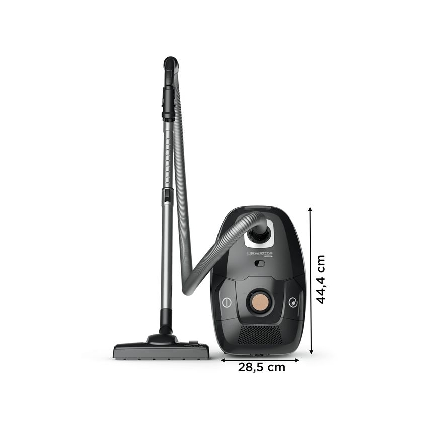 Rowenta - Beutel-Staubsauger GRÜN FORCE EFFITECH ECO TOTAL CLEAN 400W/230V schwarz