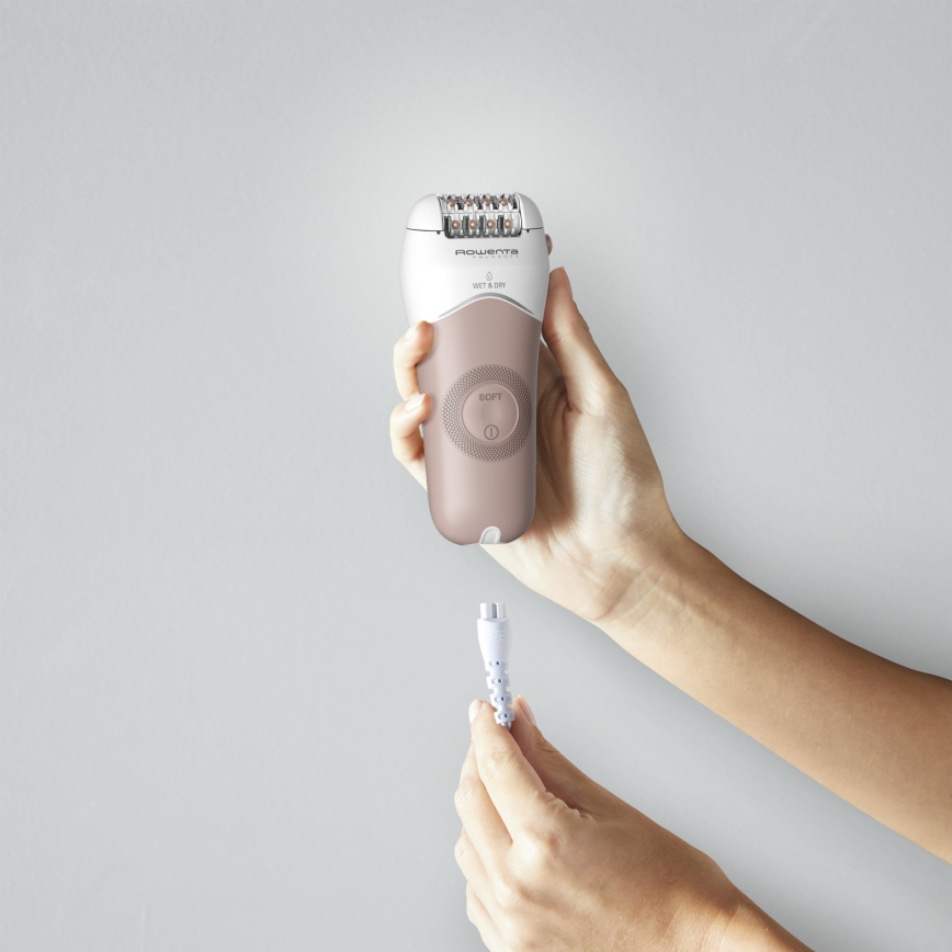 Rowenta - Epilierer WET&DRY 4,5W/5V 600 mAh beige/gold