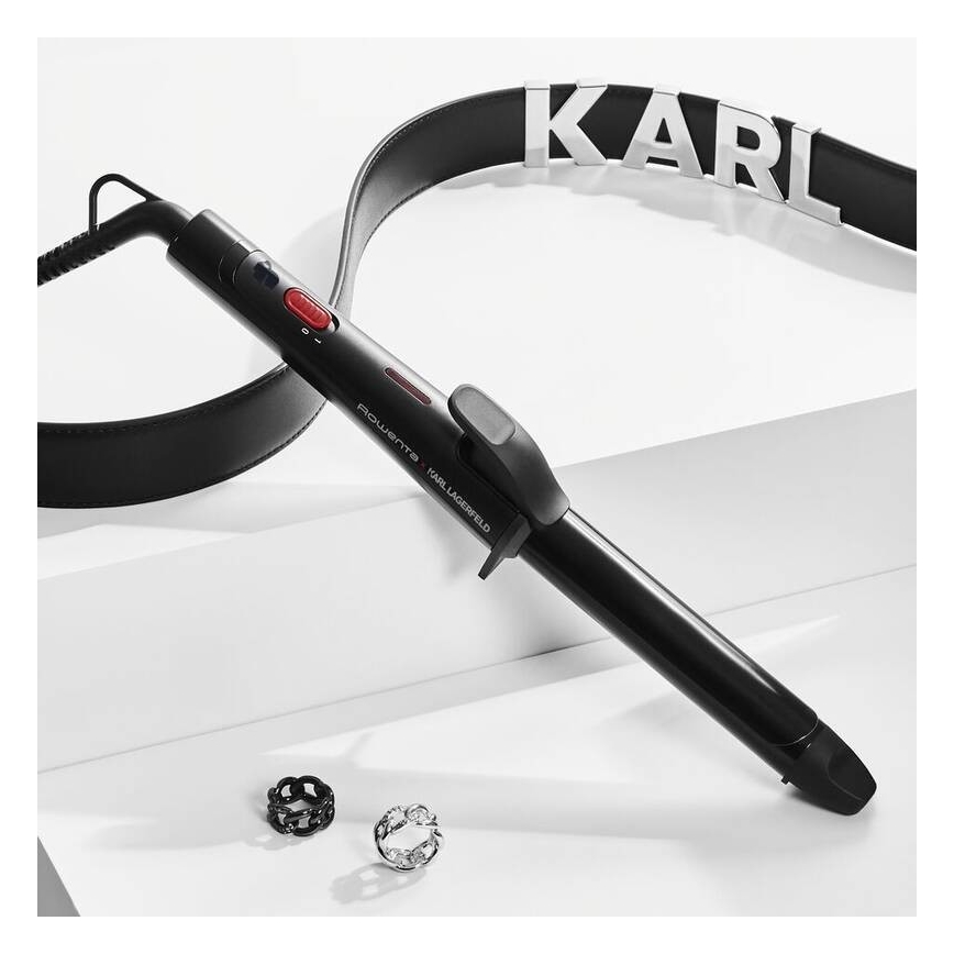 Rowenta - Ferro arricciacapelli KARL LAGERFELD 47W/230V nero
