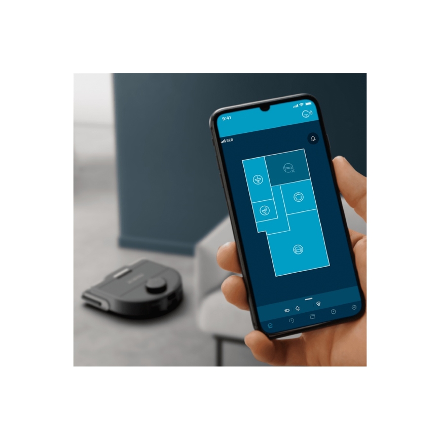 Rowenta - Smart-Staubsaugerroboter  mit Wischmopp X-PLORER S240+ AI Animal & Allergy Wi-Fi 5200 mAh