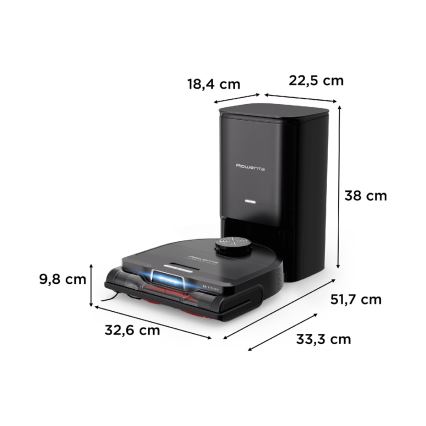 Rowenta - Smart-Staubsaugerroboter  mit Wischmopp X-PLORER S240+ AI Animal & Allergy Wi-Fi 5200 mAh