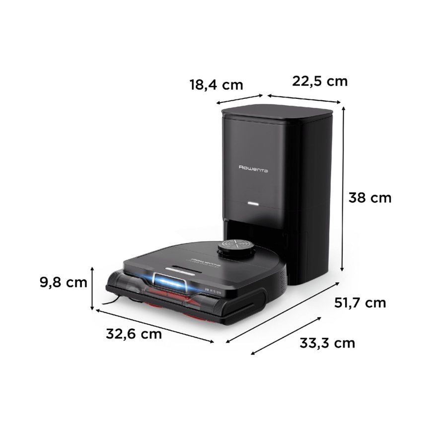Rowenta - Smart-Staubsaugerroboter  mit Wischmopp X-PLORER S240+ AI Animal & Allergy Wi-Fi 5200 mAh