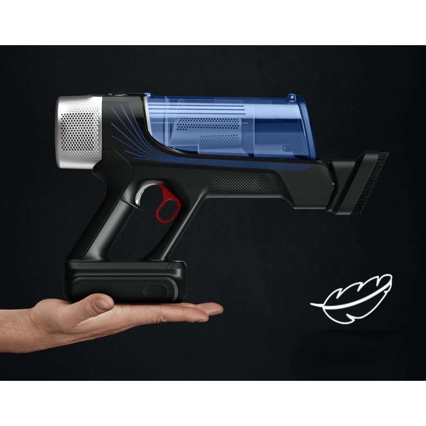 Rowenta - Stielstaubsauger mit Wischmopp X-FORCE FLEX ANIMAL AQUA AUTO 4in1 250W/25,2V 2500 mAh schwarz/blau