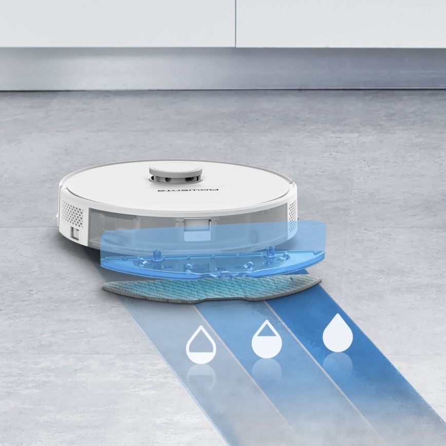 Rowenta - Robot aspirapolvere intelligente con funzione mop X-PLORER S70+ Animal Wi-Fi bianco