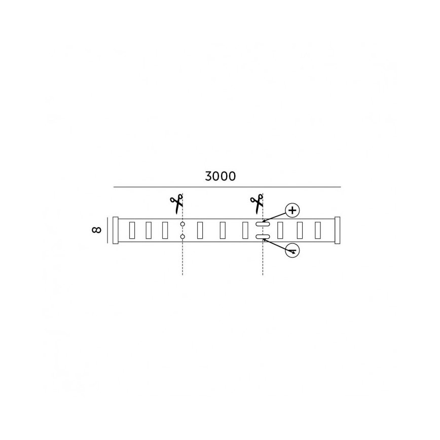 Ruban à intensité variable LED/25W/230V 3 m 4000 K