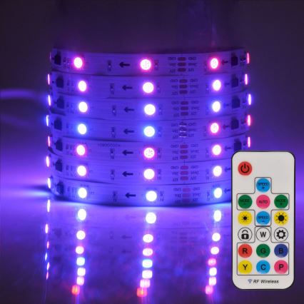 Ruban LED à intensité variable RVB MAGIC 2 m LED/12W/230V + télécommande