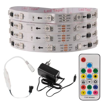 Ruban LED à intensité variable RVB MAGIC 2 m LED/12W/230V + télécommande