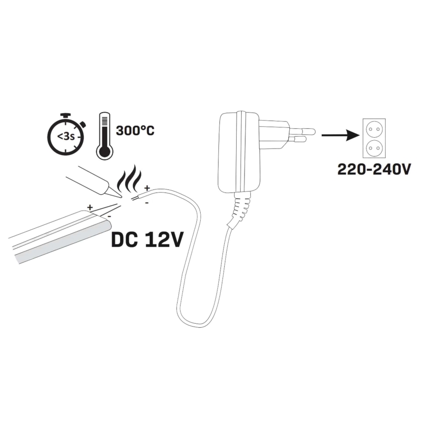 Ruban LED NEON 2 m LED/17W/12V IP65 bleu