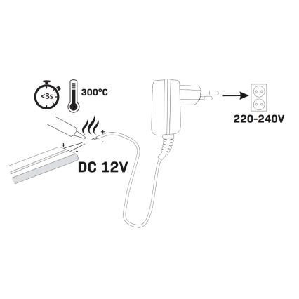 Ruban LED NEON 5 m LED/27W/12V IP65 rose