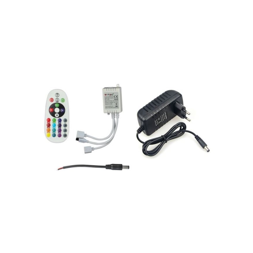 Ruban LED RVB à intensité variable 2x5m LED/4,8W/230V + télécommande