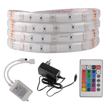 Ruban LED RVB à intensité variable pour l'extérieur 5m LED/14W/12V IP65 + télécommande