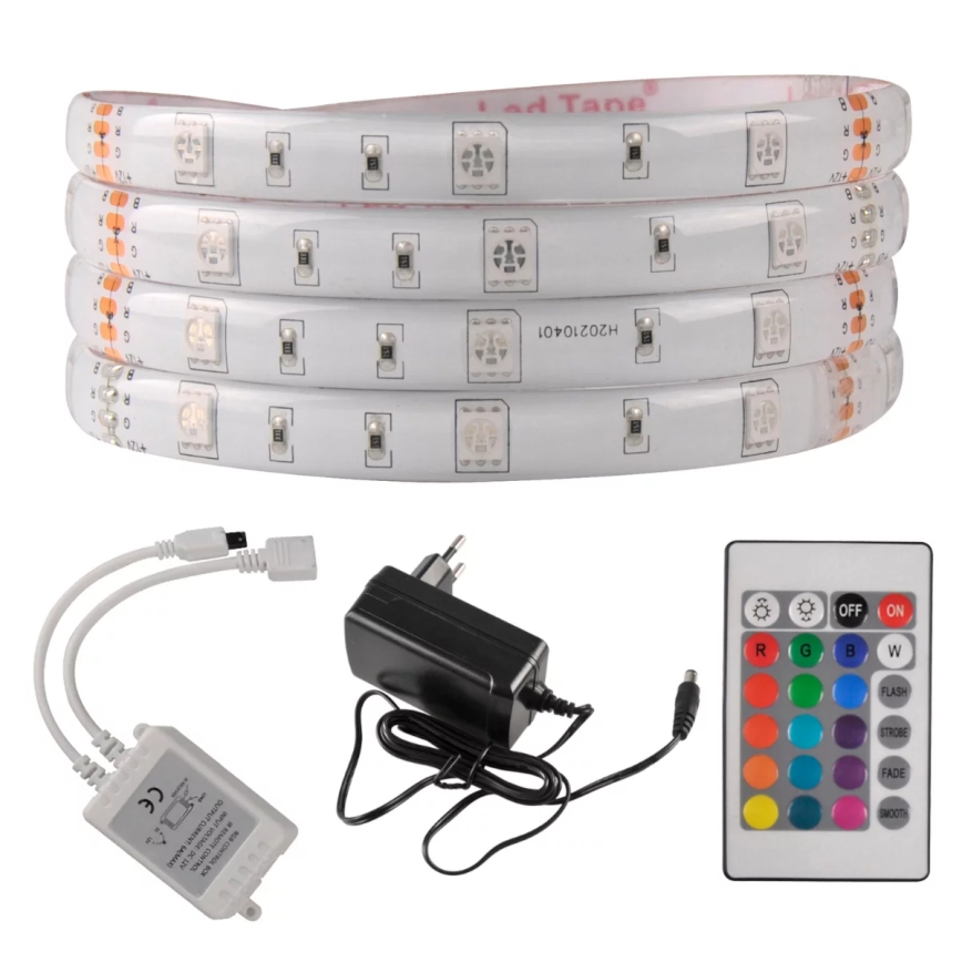 Ruban LED RVB à intensité variable pour l'extérieur 5m LED/14W/12V IP65 + télécommande