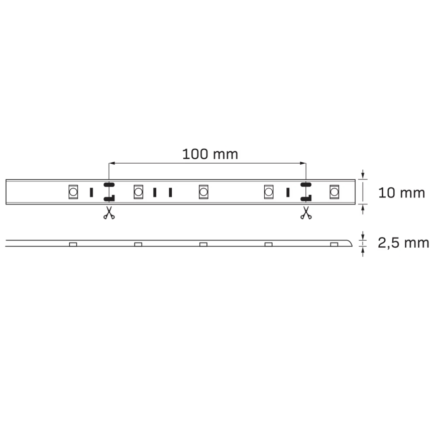 Ruban LED RVB à intensité variable pour l'extérieur 5m LED/14W/12V IP65 + télécommande