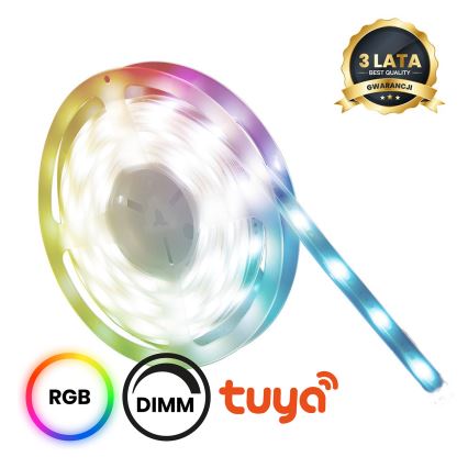Ruban LED RVBW pour salle de bain à intensité variable LED/7,5W/12V IP65 3m Wi-Fi Tuya