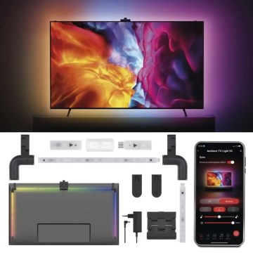 Ruban RGBIC à intensité variable pour TV GoSmart LED/24W/230V 55"