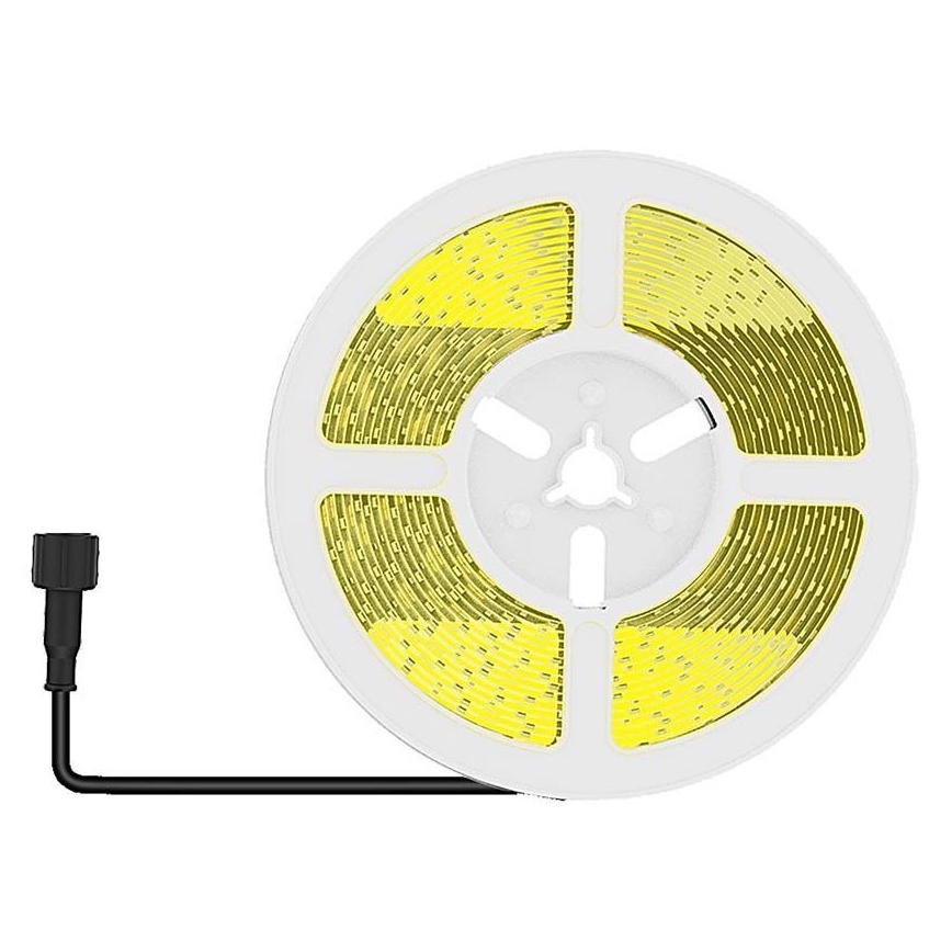 Ruban solaire à intensité variable LED/1,2W/3,7V 4000K IP67 5m + télécommande