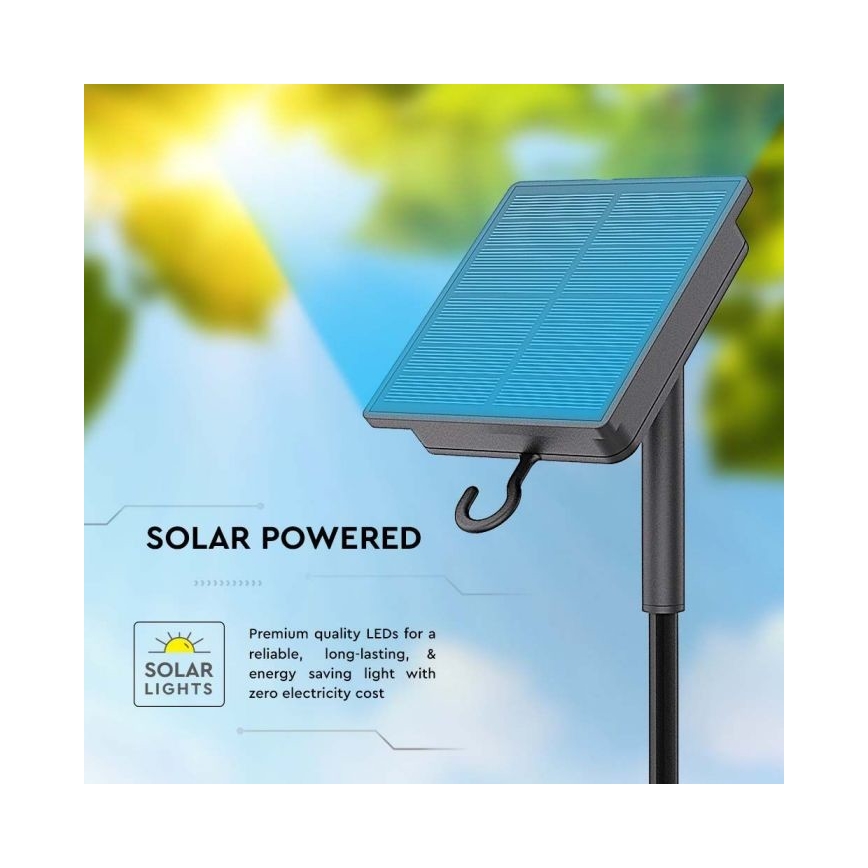 Ruban solaire RGB à intensité variable LED/1,2W/3,7V IP67 5m + télécommande