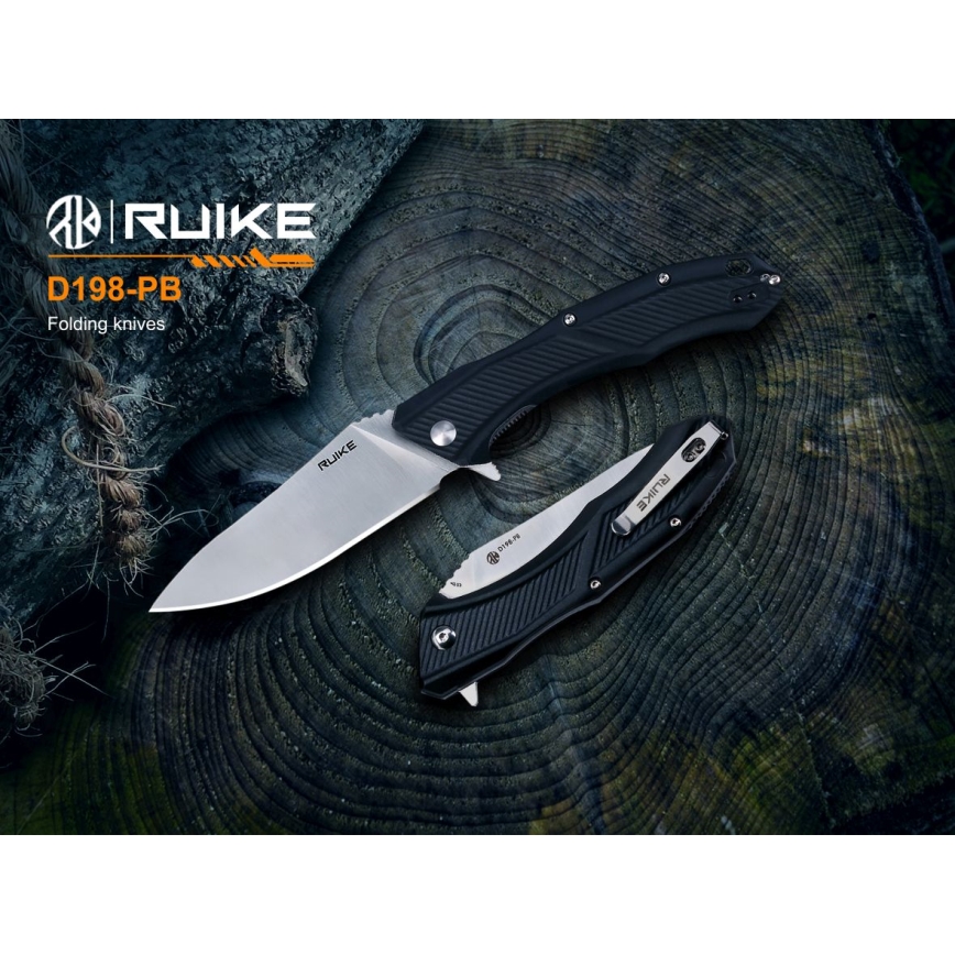 Ruike RUD198PB - Klappbares Taschenmesser 23,1 cm schwarz