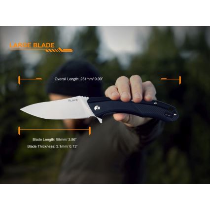 Ruike RUD198PB - Klappbares Taschenmesser 23,1 cm schwarz